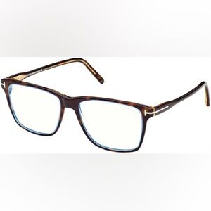 Tom Ford Brown Square Eyeglasses for Men